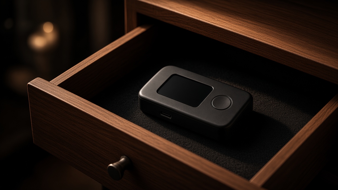 Gubork wallet kept in a dark drawer
